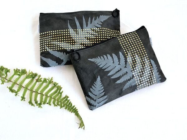 renna deluxe Farn Etui mit Gold Pünktchen Taschenorganizer, vegan