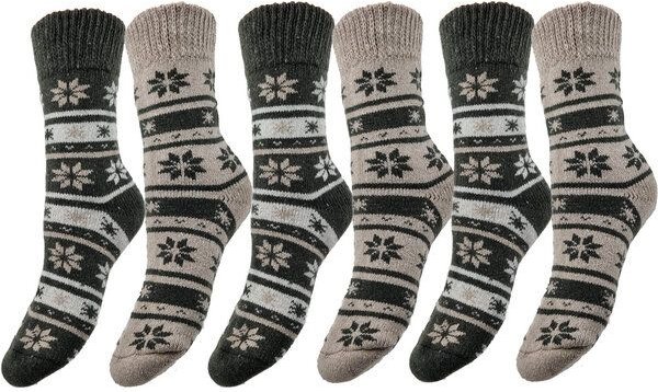 Bruno Barella Thermal Wintersocken aus Wolle im 6er Pack