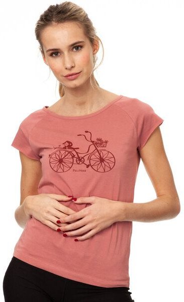 FellHerz Damen T-Shirt Fahrrad-Mädchen Bio & Fair & Vegan