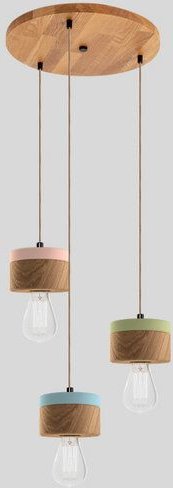 ALMUT von Wildheim 3er Pendelleuchte im skandinavischen Design aus Eichenholz