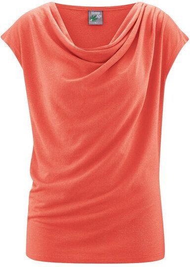 HempAge Wasserfallausschnitt Top Hanf/Biobaumwolle