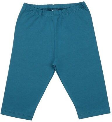 Kinder 3/4-Leggings GOTS zertifiziert – Bio-Baumwolle mit Elasthan, Petrolblau, elastischer Bund, bequem | Walkiddy