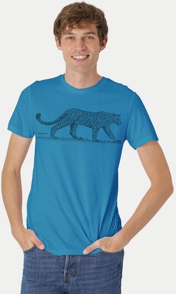 Peaces.bio - handbedruckte Biomode Bio Fit T-Shirt Leopard Herren
