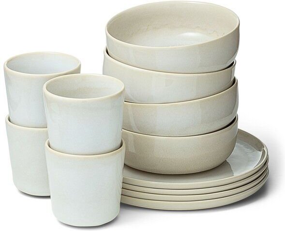 Econovo Geschirrset Keramik Handgemacht 12-tlg.