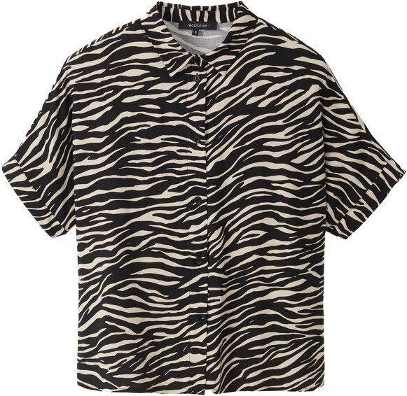 recolution Kurzarm-Bluse LOTUS ZEBRA