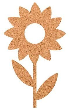 Kork-Deko Sonnenblume als Pinnwand aus Kork XXL ca. 80x50 cm
