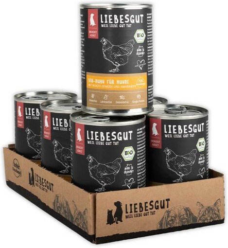 Liebesgut Tiernahrung Bio-Huhn mit Bio-Wurzelgemüse