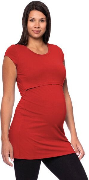 Milchshake 107 BASIC kurzarm Umstands- und Stillshirt extra lang aus Bio Baumwolle