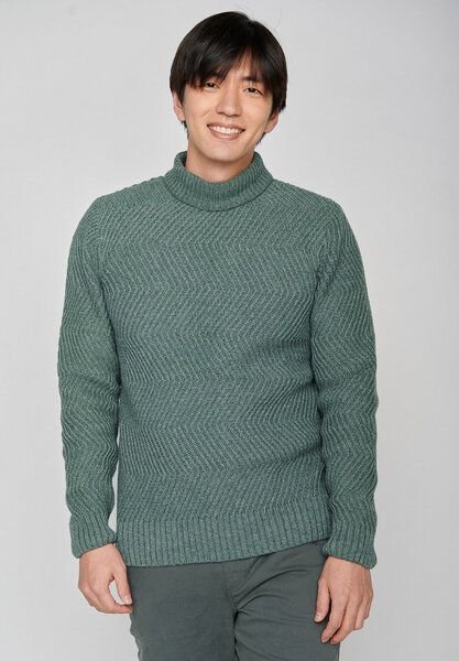 GREENBOMB Basic Go - Gemütlicher Strickpullover aus Woll Mix / Fair & Vegan