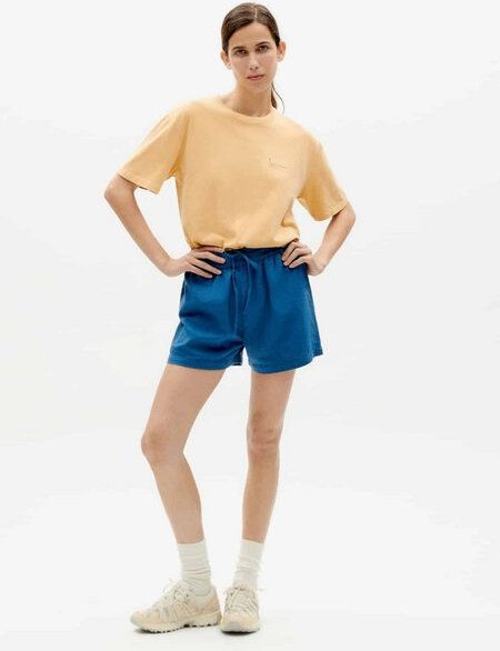 thinking mu Shorts - Big Seersucker Geranio - aus Biobaumwolle