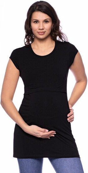 Milchshake 107 BASIC kurzarm Umstands- und Stillshirt extra lang aus Bio Baumwolle