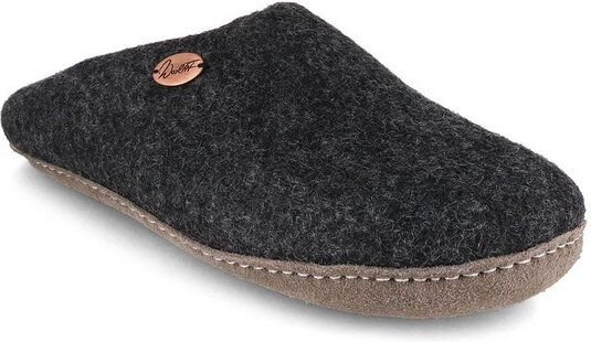 WoolFit Handgefilzte Pantoffeln ohne Fersenrand Hausschuhe aus 100% Wolle
