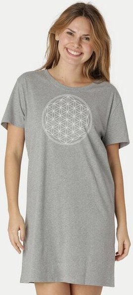 Peaces.bio - handbedruckte Biomode Longshirt Die Blume des Lebens