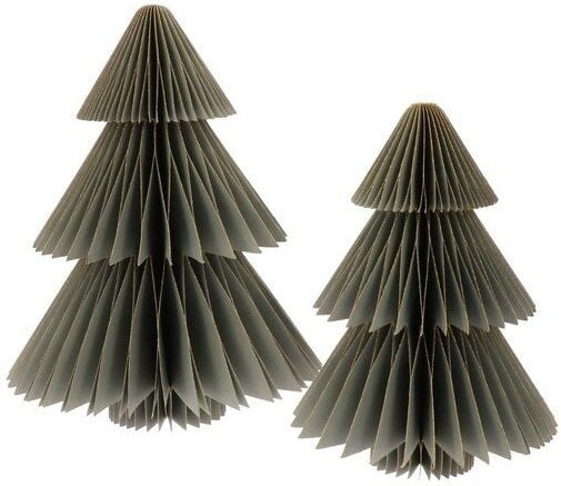MoreThanHip Dekorative Papier-Weihnachtsbäume (2er-Set) - Picea