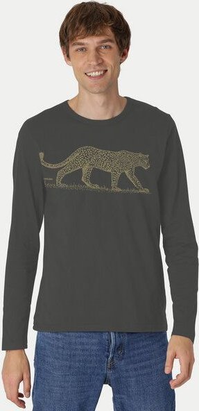 Peaces.bio - handbedruckte Biomode Bio-Herren-Langarmshirt "Leopard"