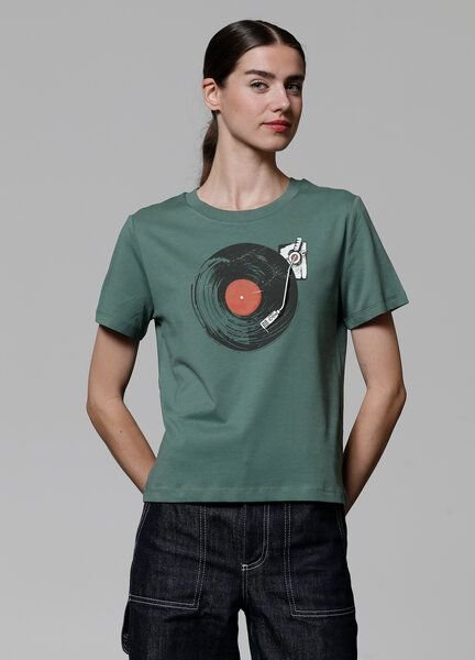 watapparel T-Shirt Frauen Schallplatte