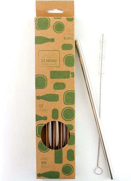 ECO Brotbox ECO Strohhalm 4er Set