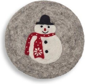 Frida Feeling Filzuntersetzer rund mit verschiedenen Weihnachtsmotiven