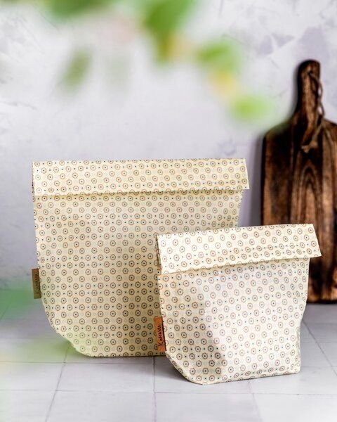 Kumanu - von Natur aus gut Bienenwachs-Beutel groß "Frischefranz" | 35x29cm | aus Bio-Bienenwachstuch