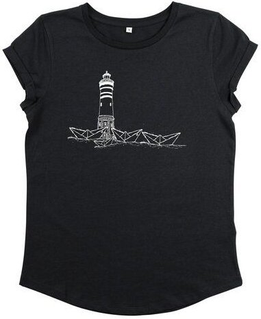 ilovemixtapes Papierhafen Leuchturm Frauen T-Shirt aus Bio-Baumwolle