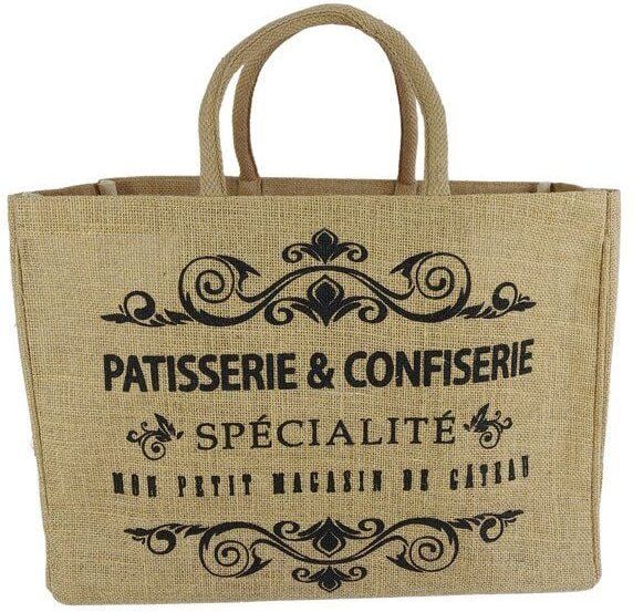 Domelo große Jute Einkaufskorb, Vegane Einkaufstasche nachhaltige Handtasche/ Shopper