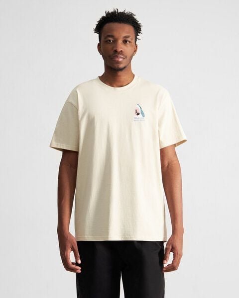 DEDICATED Herren T-Shirt Wish Shark - Oat Meal