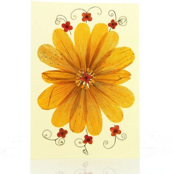 GLOBO Fair Trade Grußkarte Wildblumen MANDALA