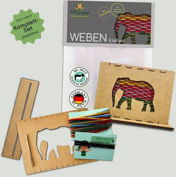 mikiprojekt Bastelset Elefant weben