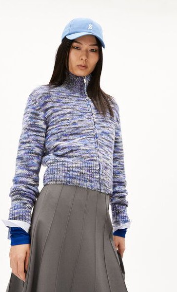 ARMEDANGELS JOELAA PRINTED - Damen Strickjacke Slim Fit aus Bio-Woll Mix