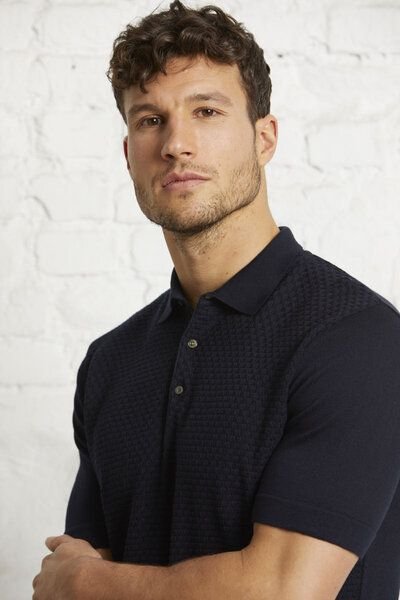 Wunderwerk Herren Poloshirt aus Bio-Baumwolle "Polo waffle knitmix 1/2 male"