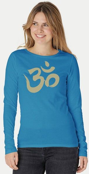 Peaces.bio - handbedruckte Biomode Bio-Damen-Langarmshirt "OM"