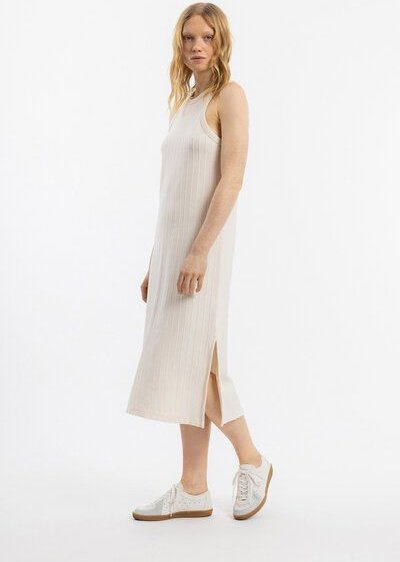 Rotholz Strick Kleid Bio Baumwolle