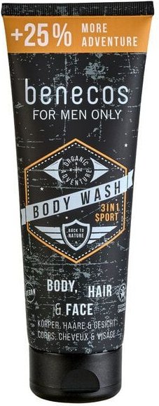 benecos for men - 3in1 Sport für Körper, (Bart-)Haar&Gesicht - vegan