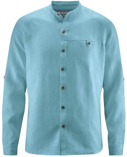 Thumbnail - HempAge Stehkragen Freizeithemd aus 100% Hanf