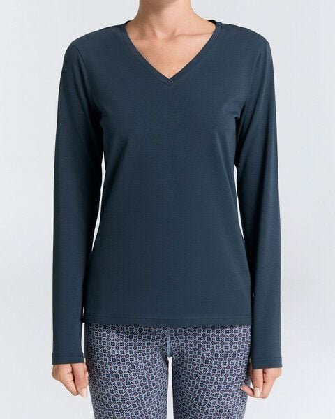 Leela Cotton Damen V-Neck Shirt Bio Baumwolle Elasthan