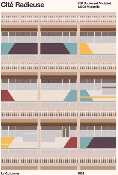 Photocircle Poster / Leinwandbild - Cité Radieuse