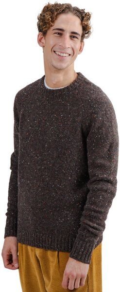 Brava Fabrics Strickpullover Raglan Wool Chocolate