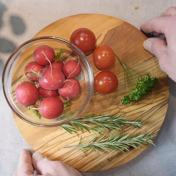 NATUREHOME Olivenholz Schneidebrett Olivenholz massiv Ø 20-35 cm