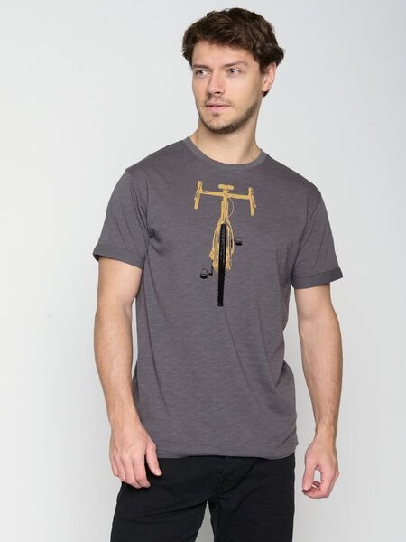 GREENBOMB Bike Front Stamp Roll - Lässiges T-Shirt aus Bio-Baumwoll Mix / hochwertiger Print / GOTS / Fair & Vegan