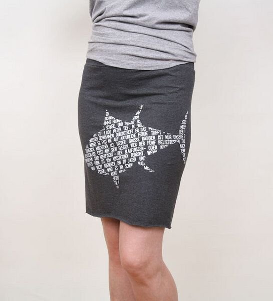 Lena Schokolade Rock "Thunfisch" dunkelgrau meliert