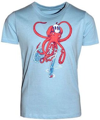 FÄDD Kinder T-Shirt Rundhals aus Bio-Baumwolle "Cevelopode Kidz" Blau