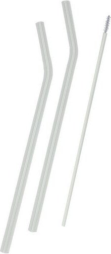 elasto Strohhalm Set aus Stahl, Papier oder Glas