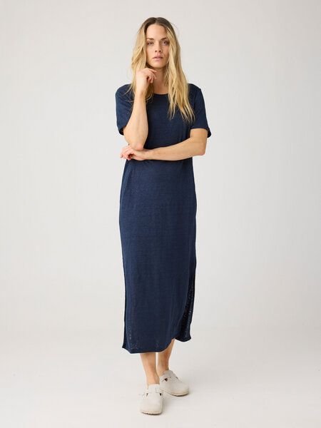 KnowledgeCotton Apparel Bio-Leinen T-Shirt Kleid GOTS/Vegan