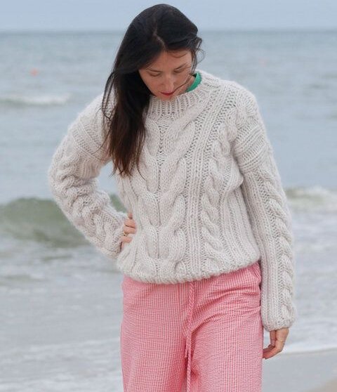 PANAPUFA 100% MERINO Strickjacke aus Merinowolle PODHALE