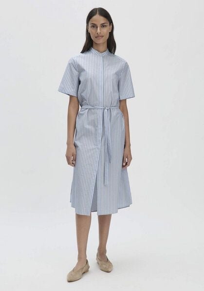 hessnatur Streifen Hemdblusen Kleid Midi Relaxed