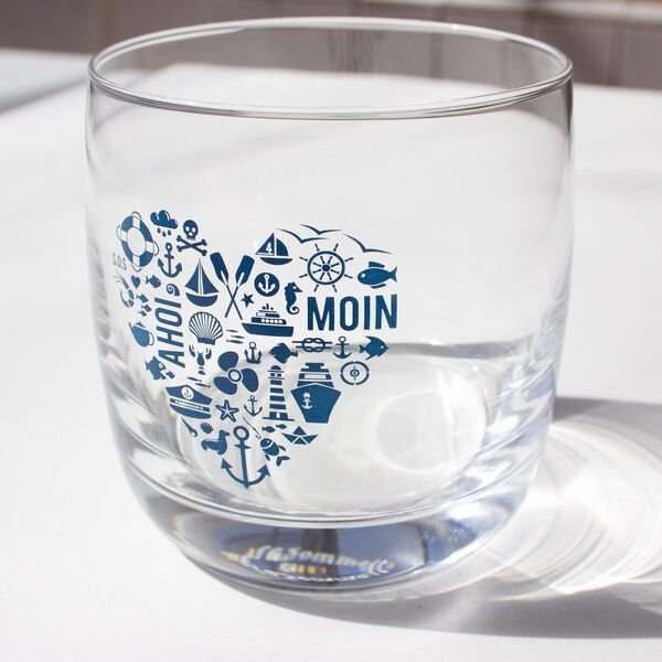 Bow & Hummingbird Kristallglas, Whiskeyglas "Nordisch by Heart" made in EU