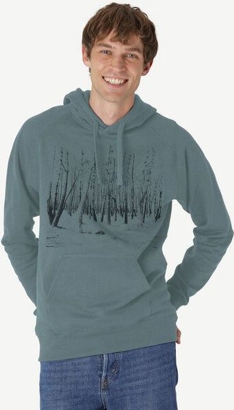 Peaces.bio - handbedruckte Biomode Hoodie Woodland Herren