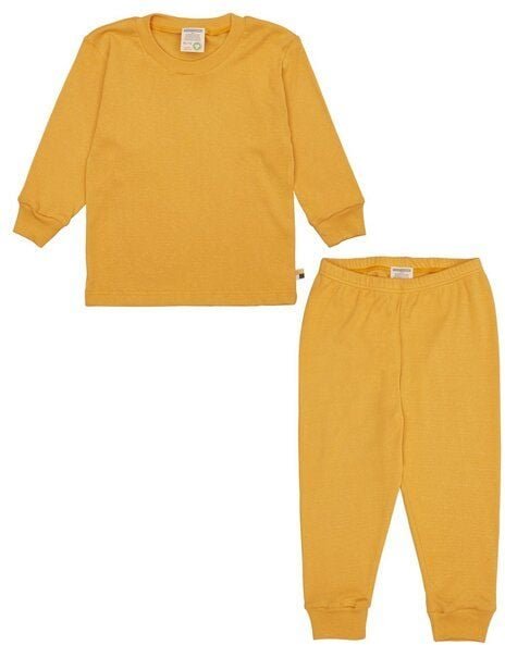 loud + proud Babys & Kinder Schlafanzug, Pyjama Uni aus Feinripp, GOTS-zertifiziert