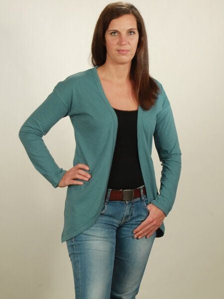 NATIVE SOULS Slub Cardigan Damen - light turquoise