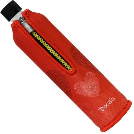 Dora's 0,5l Trinkflasche mit Neoprenanzug - verschiedene Motive